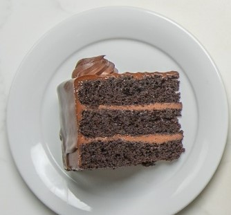 A Slice Of Buttermilk Chocolate Cake